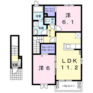 2LDK 間取り図