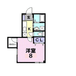 1K 間取り図