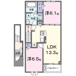 2LDK 間取り図