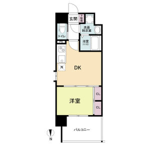 1DK 間取り図