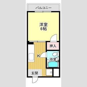 1K 間取り図