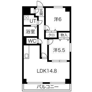 2LDK 間取り図