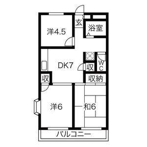 3DK 間取り図