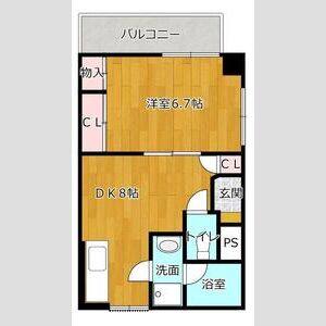 1DK 間取り図