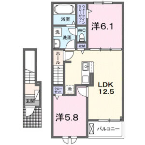 2LDK 間取り図