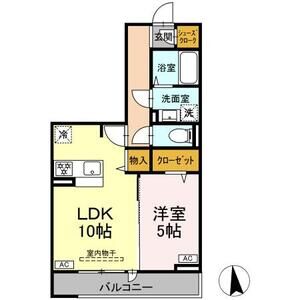 1LDK 間取り図