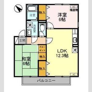 2LDK 間取り図