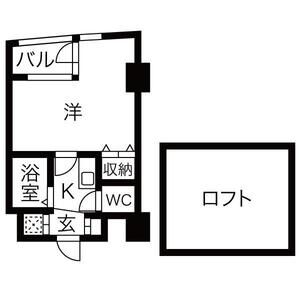 1K 間取り図