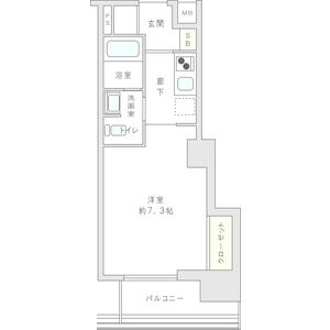 1K 間取り図