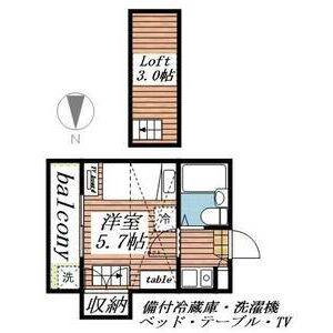 1K 間取り図