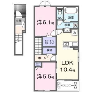 2LDK 間取り図