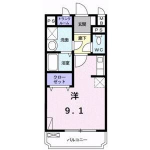 ワンルーム 間取り図