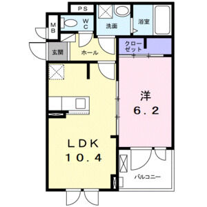 1LDK 間取り図