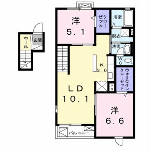 2LDK 間取り図