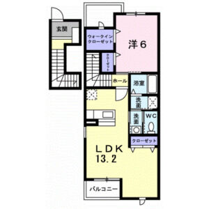 1LDK 間取り図