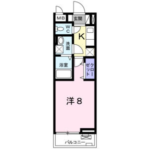 1K 間取り図