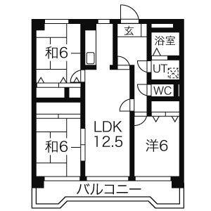 3LDK 間取り図