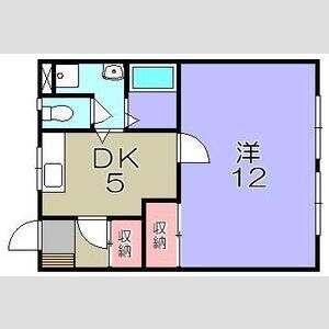 1DK 間取り図