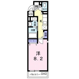 1K 間取り図