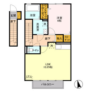 1LDK 間取り図