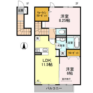 2LDK 間取り図
