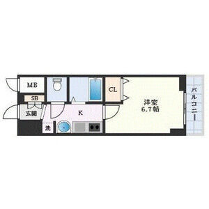 1K 間取り図