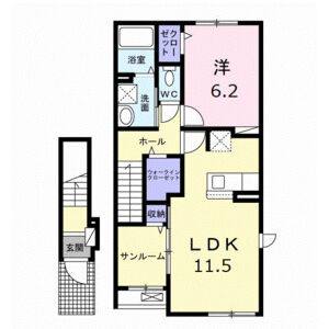 1LDK 間取り図