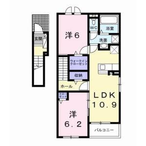 2LDK 間取り図