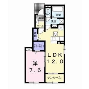 1LDK 間取り図