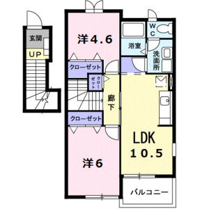 2LDK 間取り図