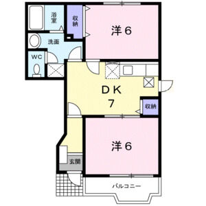 2DK 間取り図
