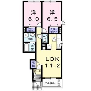 2LDK 間取り図