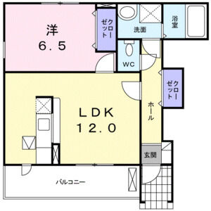 1LDK 間取り図