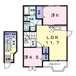 2LDK 間取り図
