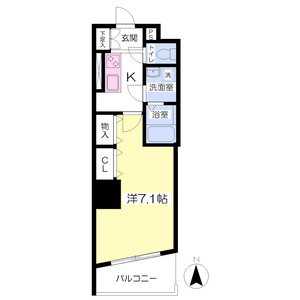 1K 間取り図