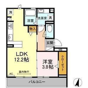 1LDK 間取り図