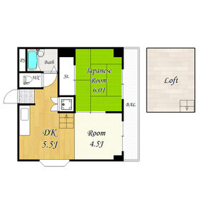 2DK 間取り図