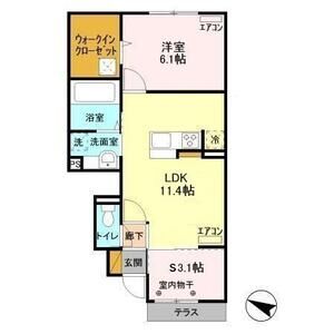 1LDK 間取り図