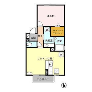 1LDK 間取り図