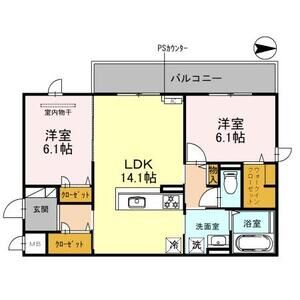 2LDK 間取り図