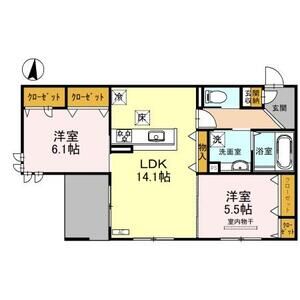 2LDK 間取り図
