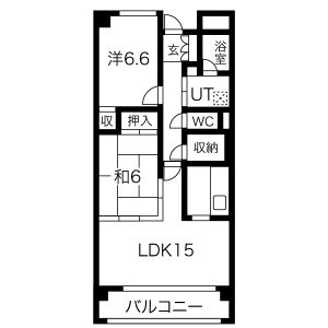 2LDK 間取り図
