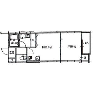 1LDK 間取り図