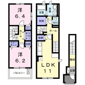 2LDK 間取り図