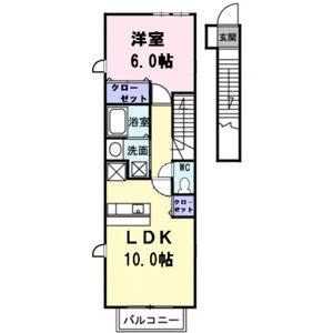 1LDK 間取り図