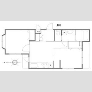 2DK 間取り図
