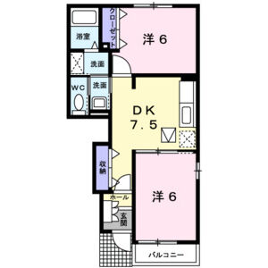 2DK 間取り図