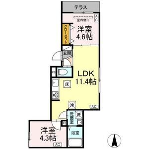 2LDK 間取り図