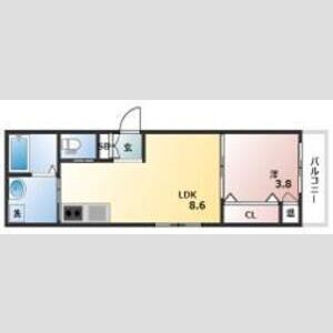 1LDK 間取り図