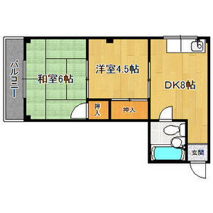2DK 間取り図
